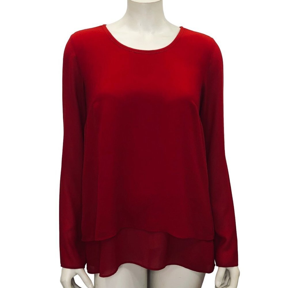 MICHAEL KORS LONG SLEEVE GEORGETTE  BLOUSE‎ SM